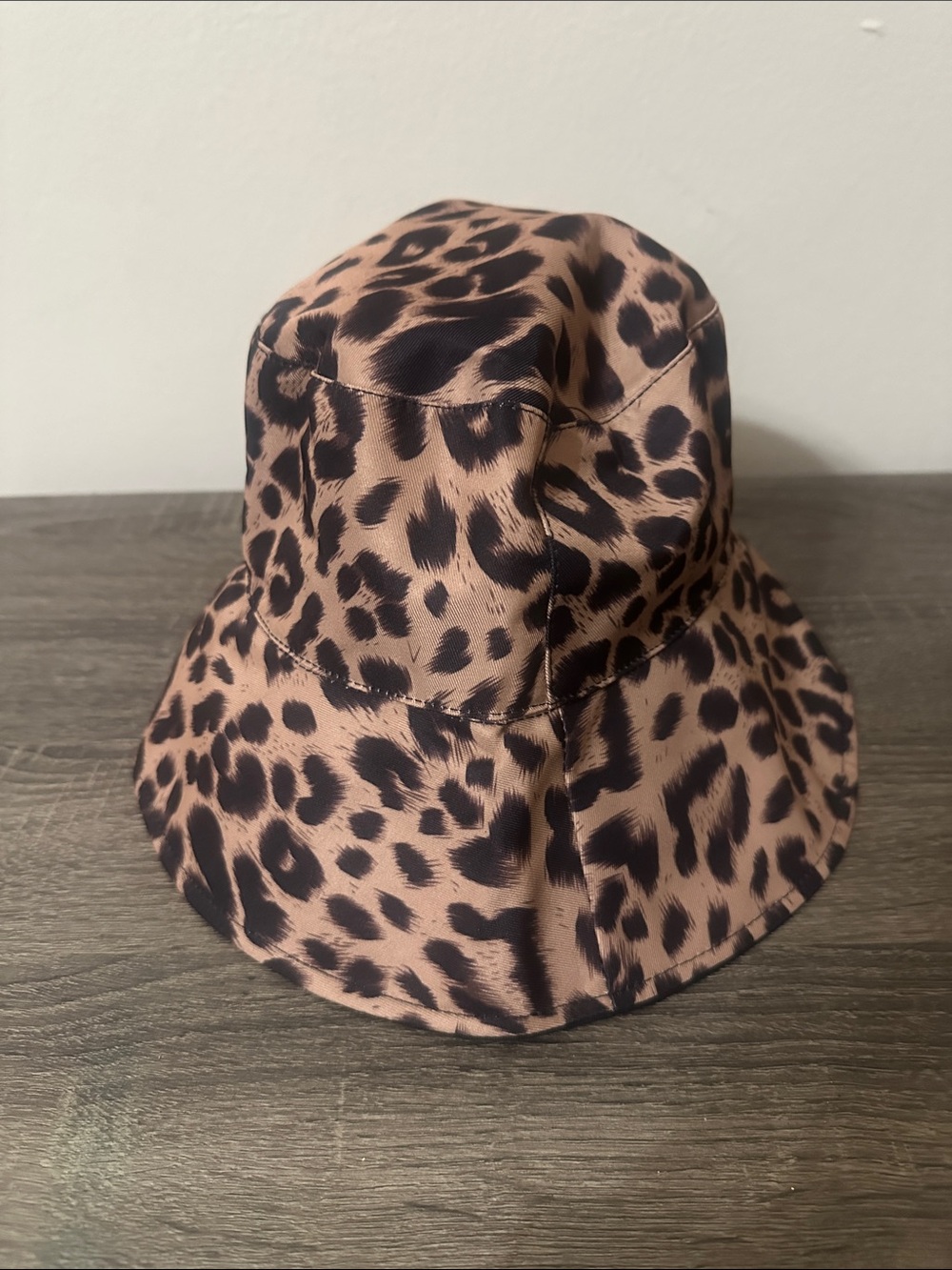 Leopard Print Reversible Bucket Hat - Brown/Black